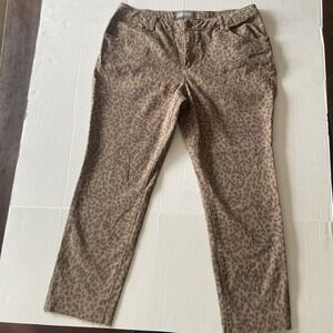 Democracy Woman's Brown Leopard Print SZ 14W